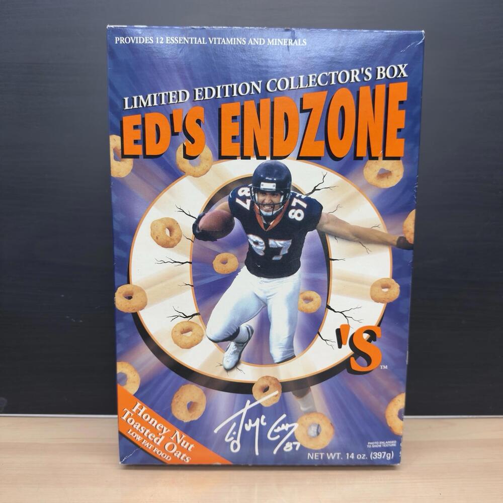 Vintage 1999 Ed’s Endzone O’s Cereal Box Ed McCaffrey NFL Denver Broncos Sealed